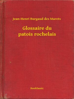 cover image of Glossaire du patois rochelais